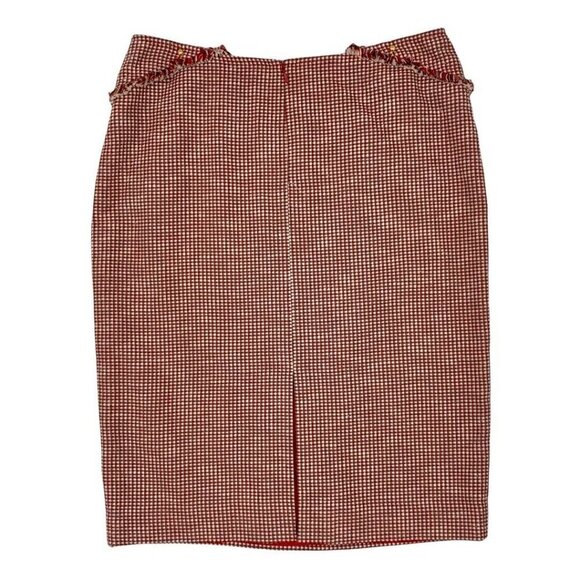 NEW Worth Red & Cream Tweed Skirt – Size 12 - Picture 6 of 6